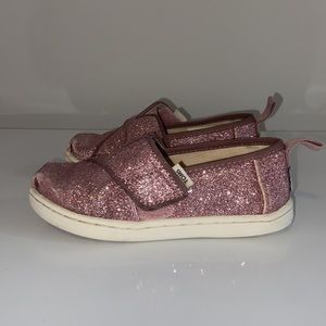 Tom’s Tiny Alpargata Pink Glitter